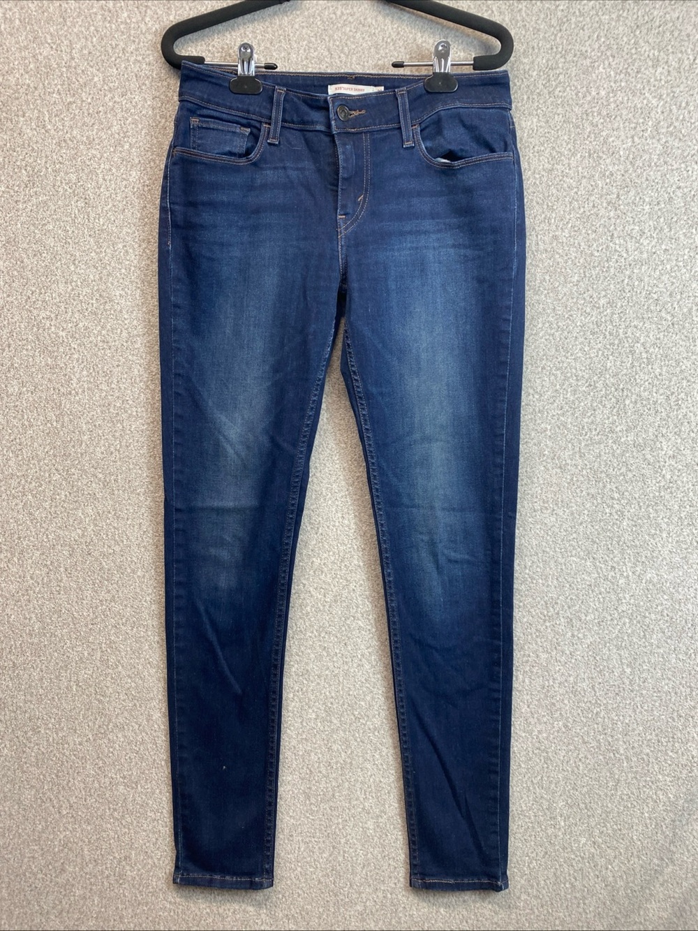 Levi's Super Skinny Low Rise 535 Jeans Size 29 Dark Wash Stretchy Basics